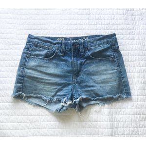 Madewell mid-high rise short short cut offs